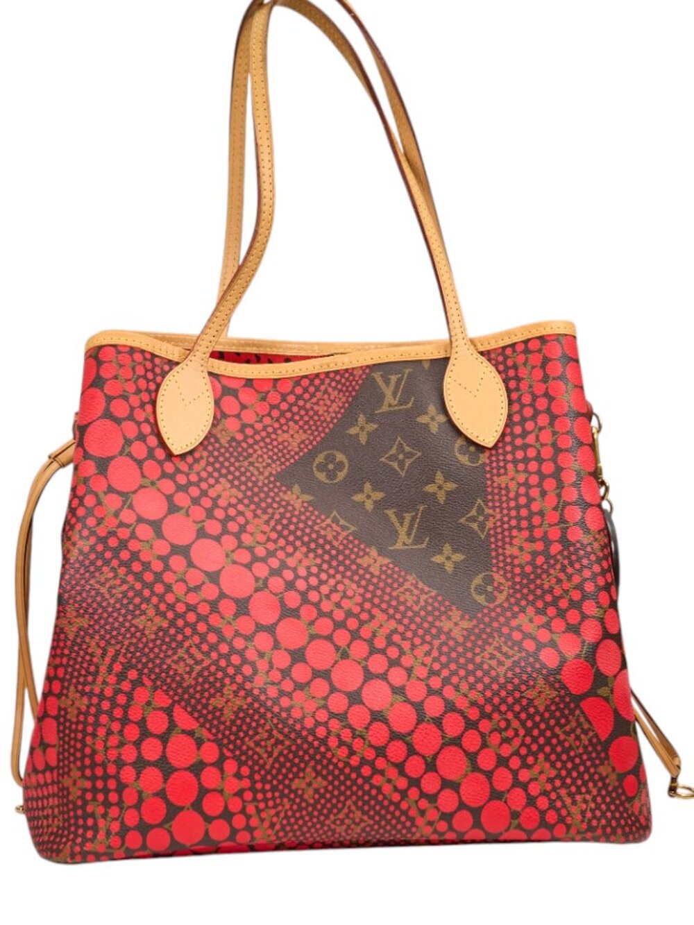 Louis Vuitton Neverfull MM Monogram Kusama Dots Red